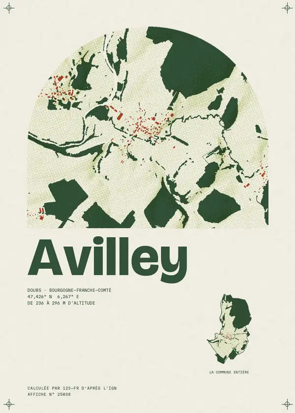 Affiche de Avilley, calculée par 123-fr d'après l'IGN