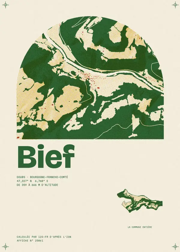 Affiche de Bief, calculée par 123-fr d'après l'IGN