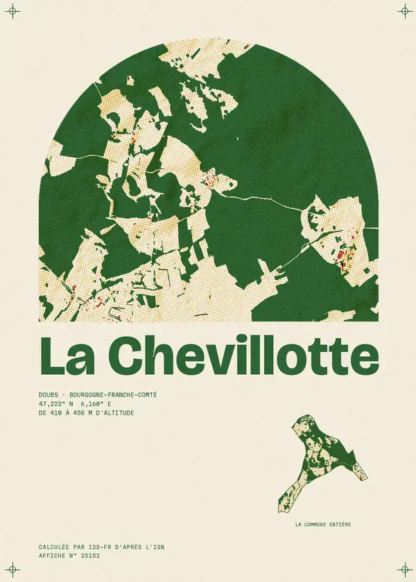 Affiche de La Chevillotte, calculée par 123-fr d'après l'IGN