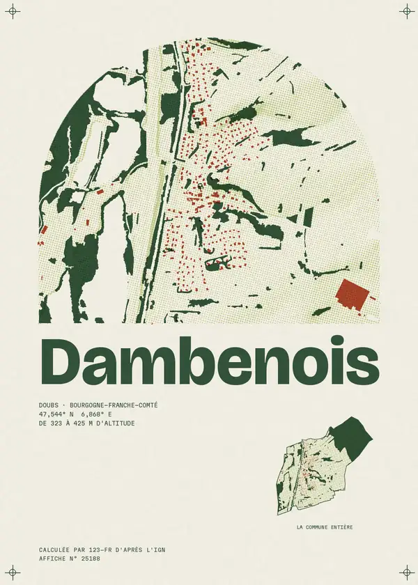 Affiche de Dambenois, calculée par 123-fr d'après l'IGN