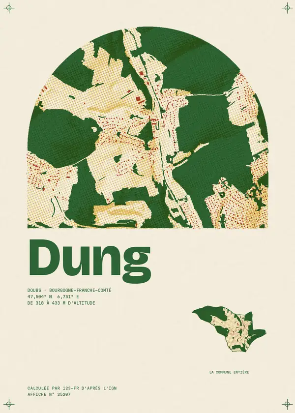 Affiche de Dung, calculée par 123-fr d'après l'IGN