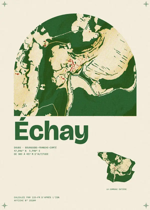 Affiche de Échay, calculée par 123-fr d'après l'IGN