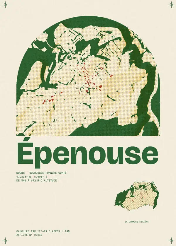 Affiche de Épenouse, calculée par 123-fr d'après l'IGN