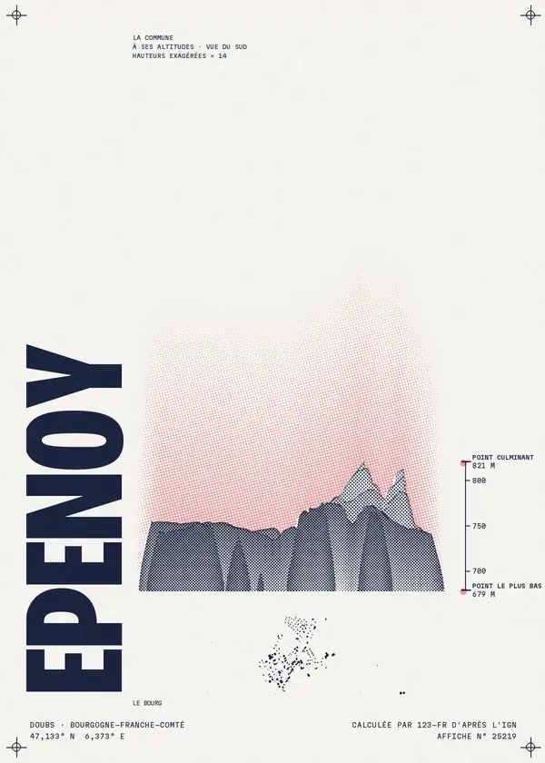 Affiche de Épenoy, calculée par 123-fr d'après l'IGN