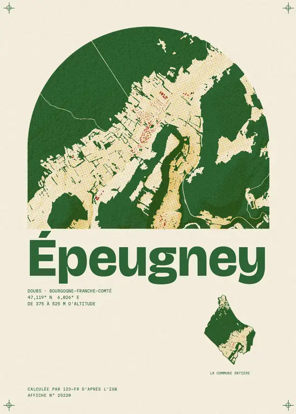 Affiche de Épeugney, calculée par 123-fr d'après l'IGN