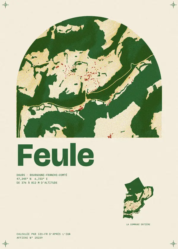 Affiche de Feule, calculée par 123-fr d'après l'IGN