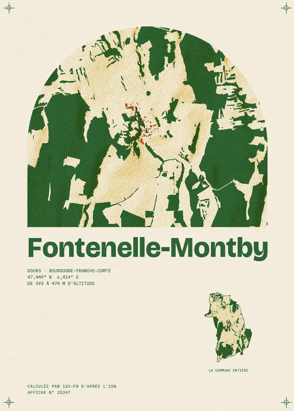 Affiche de Fontenelle-Montby, calculée par 123-fr d'après l'IGN