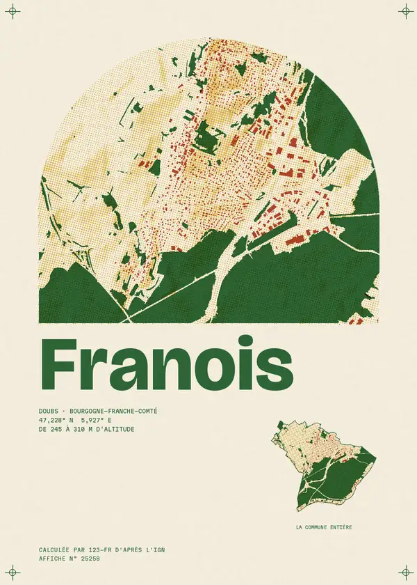 Affiche de Franois, calculée par 123-fr d'après l'IGN