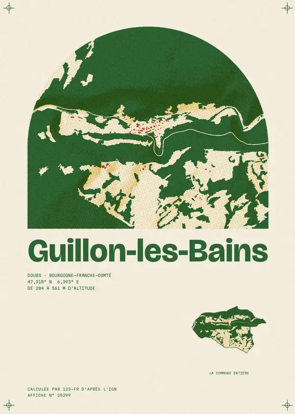 Affiche de Guillon-les-Bains, calculée par 123-fr d'après l'IGN