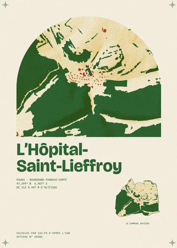 Affiche de L'Hôpital-Saint-Lieffroy, calculée par 123-fr d'après l'IGN
