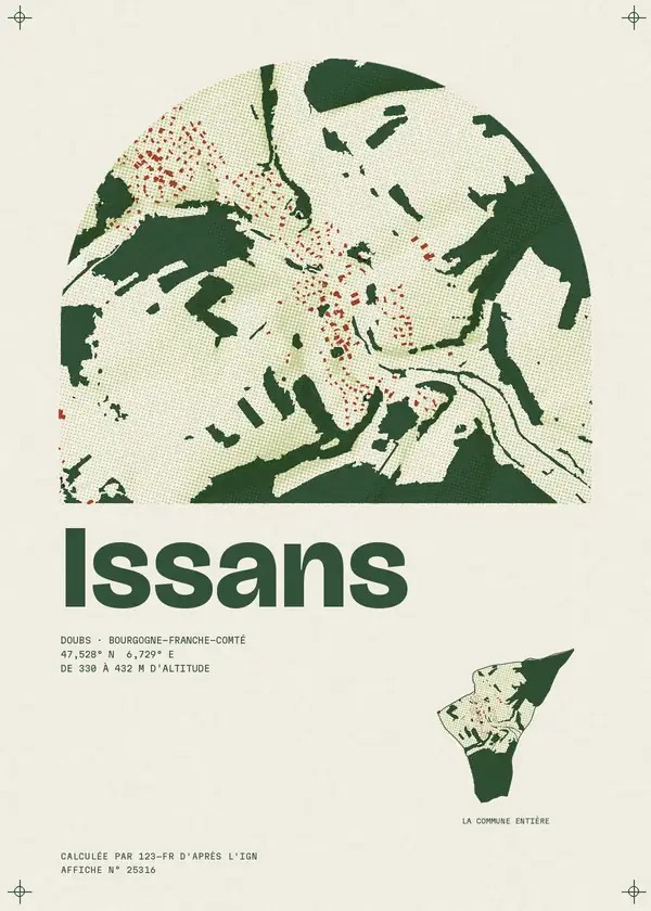 Affiche de Issans, calculée par 123-fr d'après l'IGN