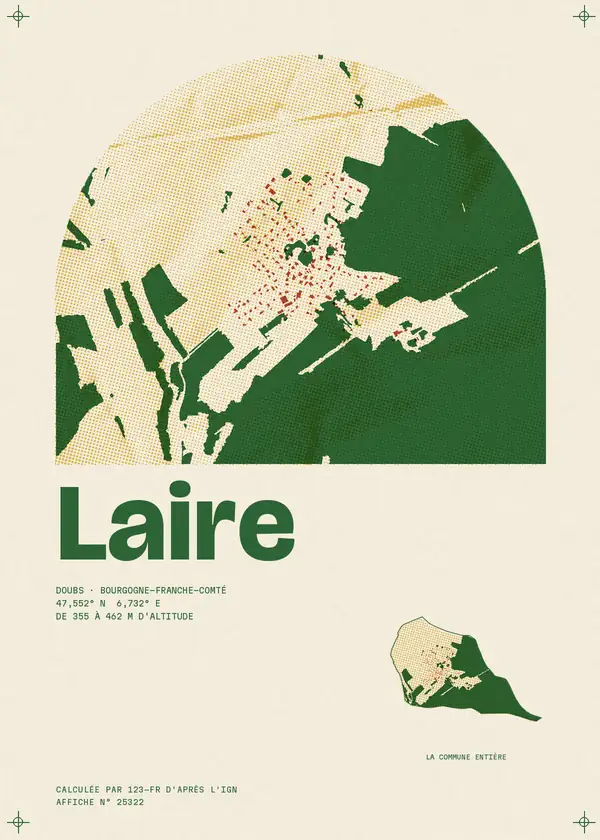 Affiche de Laire, calculée par 123-fr d'après l'IGN