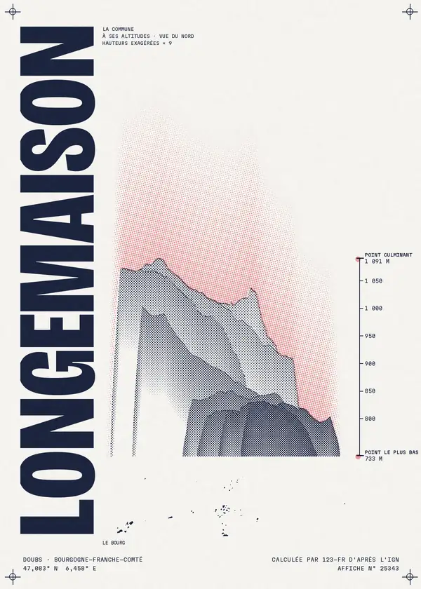 Affiche de Longemaison, calculée par 123-fr d'après l'IGN
