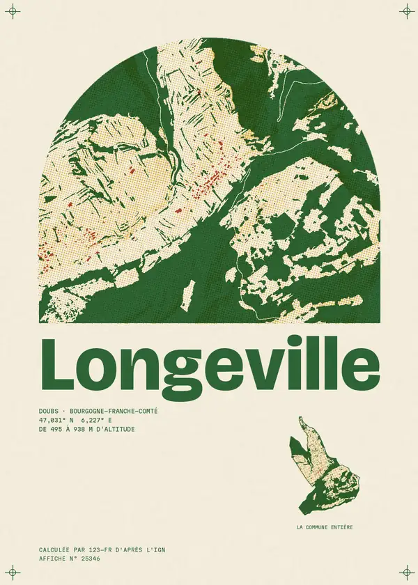 Affiche de Longeville, calculée par 123-fr d'après l'IGN
