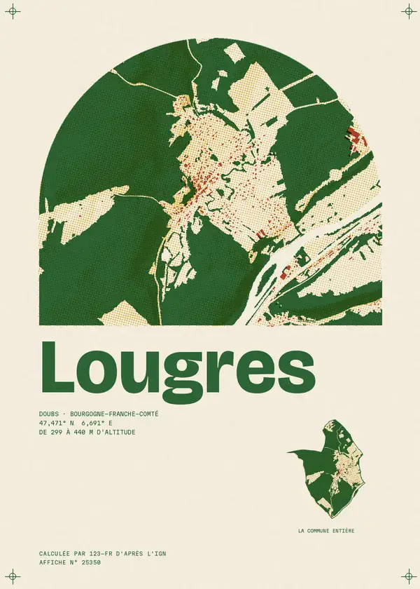Affiche de Lougres, calculée par 123-fr d'après l'IGN