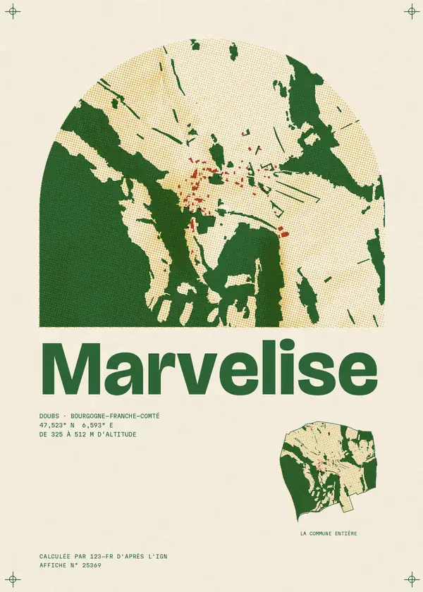 Affiche de Marvelise, calculée par 123-fr d'après l'IGN