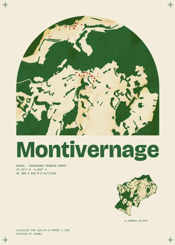 Affiche de Montivernage, calculée par 123-fr d'après l'IGN