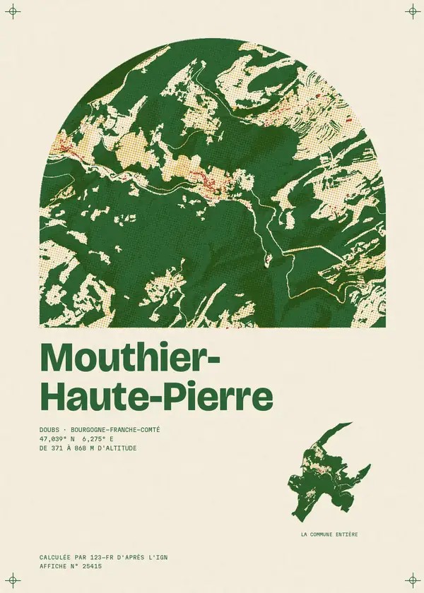 Affiche de Mouthier-Haute-Pierre, calculée par 123-fr d'après l'IGN
