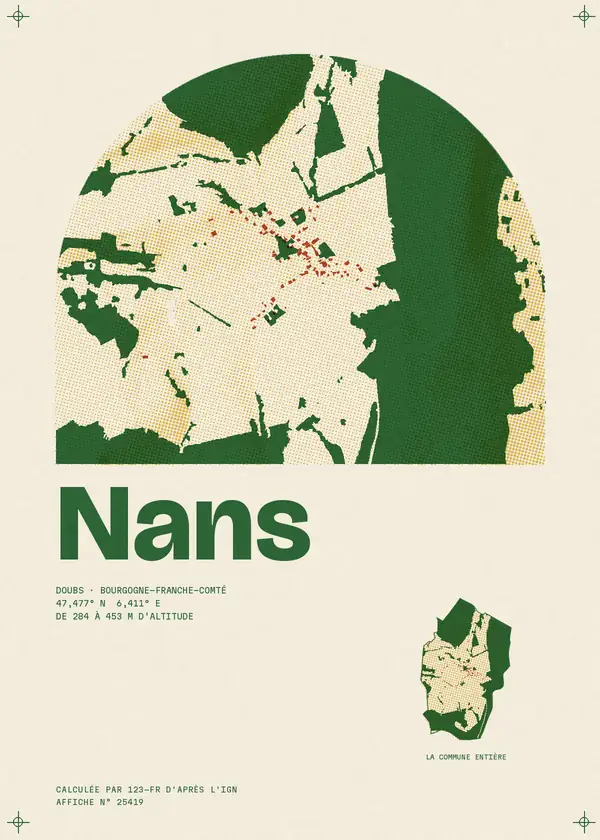 Affiche de Nans, calculée par 123-fr d'après l'IGN