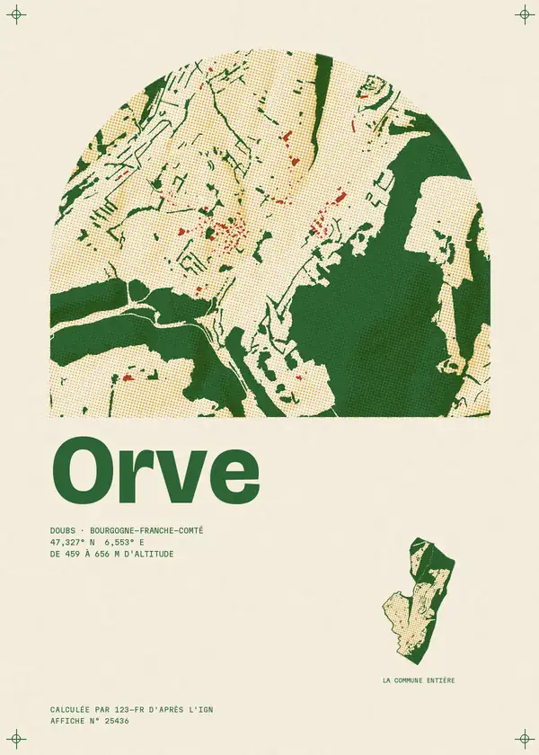 Affiche de Orve, calculée par 123-fr d'après l'IGN