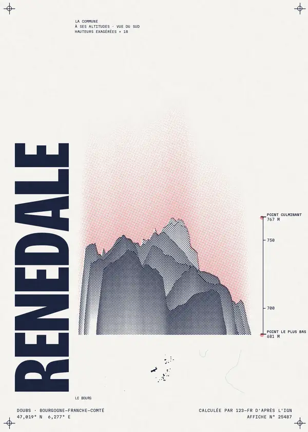 Affiche de Renédale, calculée par 123-fr d'après l'IGN