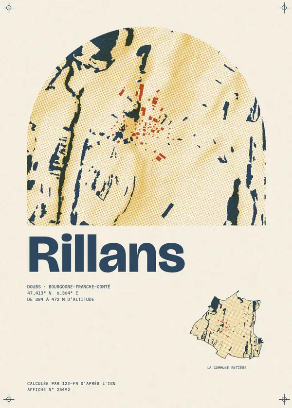 Affiche de Rillans, calculée par 123-fr d'après l'IGN