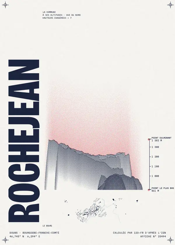 Affiche de Rochejean, calculée par 123-fr d'après l'IGN