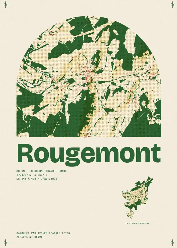 Affiche de Rougemont, calculée par 123-fr d'après l'IGN
