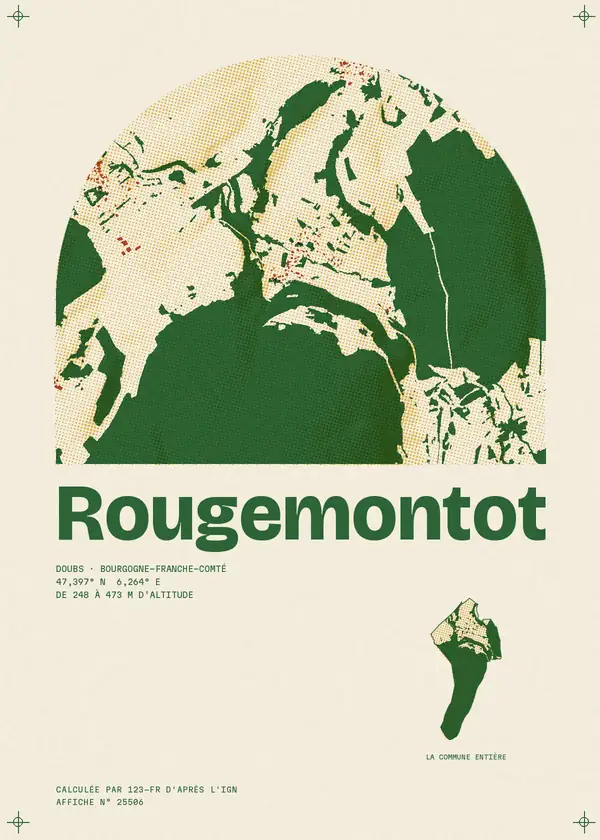Affiche de Rougemontot, calculée par 123-fr d'après l'IGN