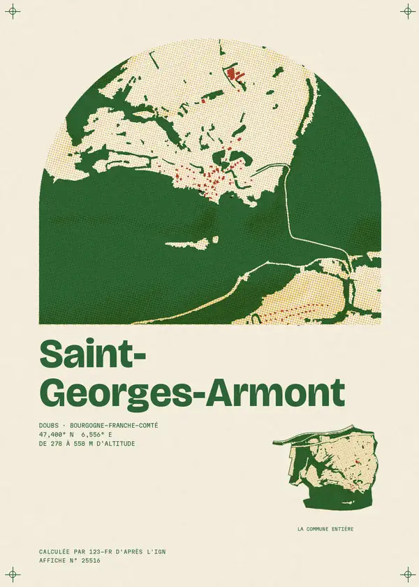 Affiche de Saint-Georges-Armont, calculée par 123-fr d'après l'IGN