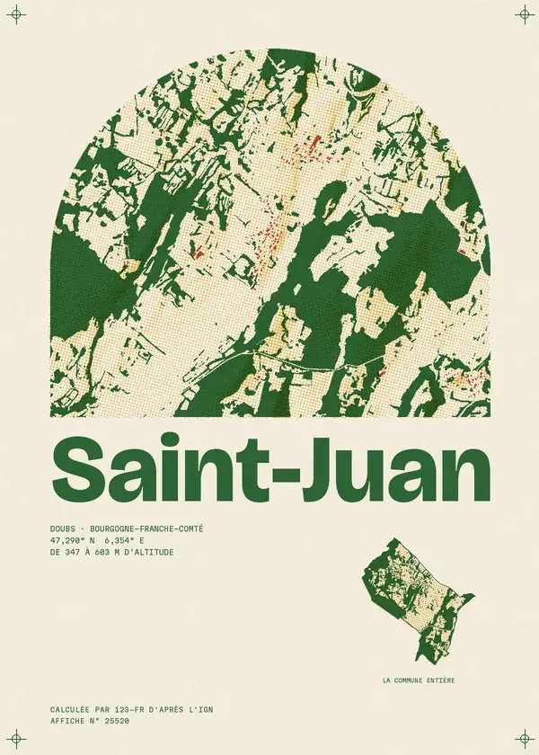 Affiche de Saint-Juan, calculée par 123-fr d'après l'IGN