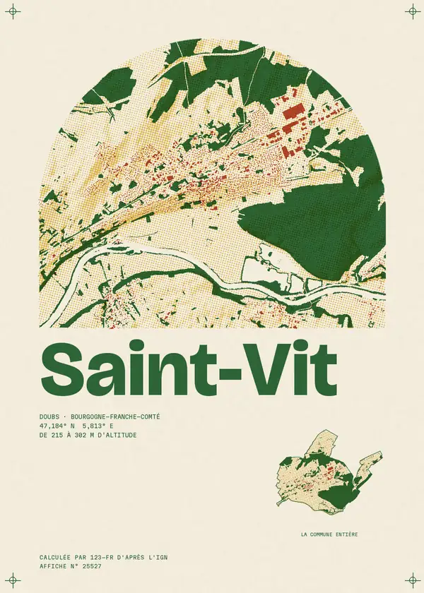 Affiche de Saint-Vit, calculée par 123-fr d'après l'IGN