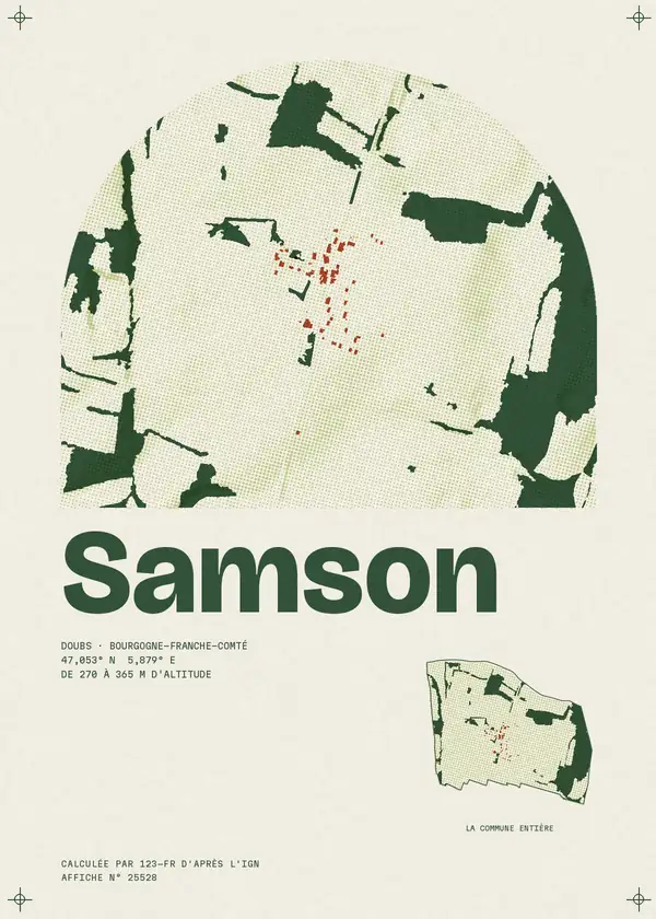 Affiche de Samson, calculée par 123-fr d'après l'IGN