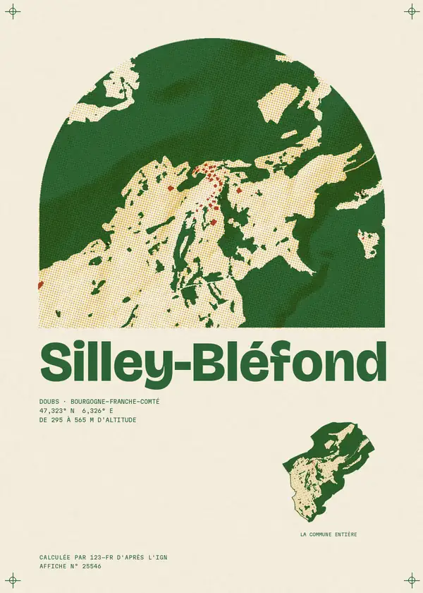 Affiche de Silley-Bléfond, calculée par 123-fr d'après l'IGN