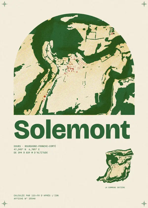 Affiche de Solemont, calculée par 123-fr d'après l'IGN