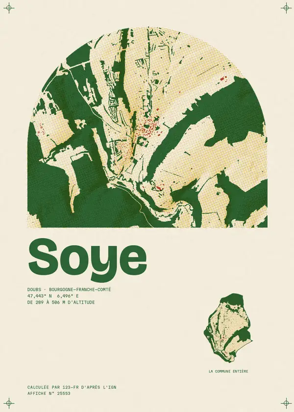 Affiche de Soye, calculée par 123-fr d'après l'IGN