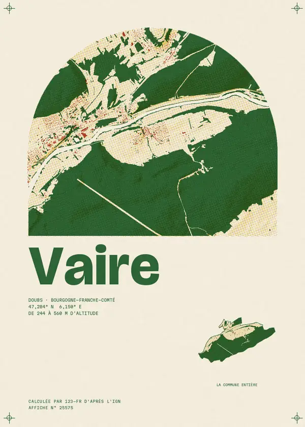 Affiche de Vaire, calculée par 123-fr d'après l'IGN