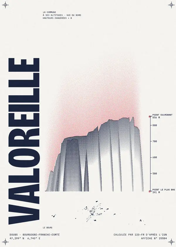 Affiche de Valoreille, calculée par 123-fr d'après l'IGN
