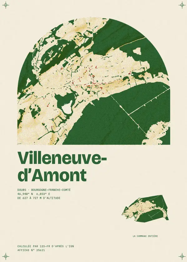 Affiche de Villeneuve-d'Amont, calculée par 123-fr d'après l'IGN