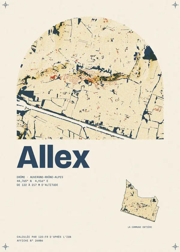 Affiche de Allex, calculée par 123-fr d'après l'IGN