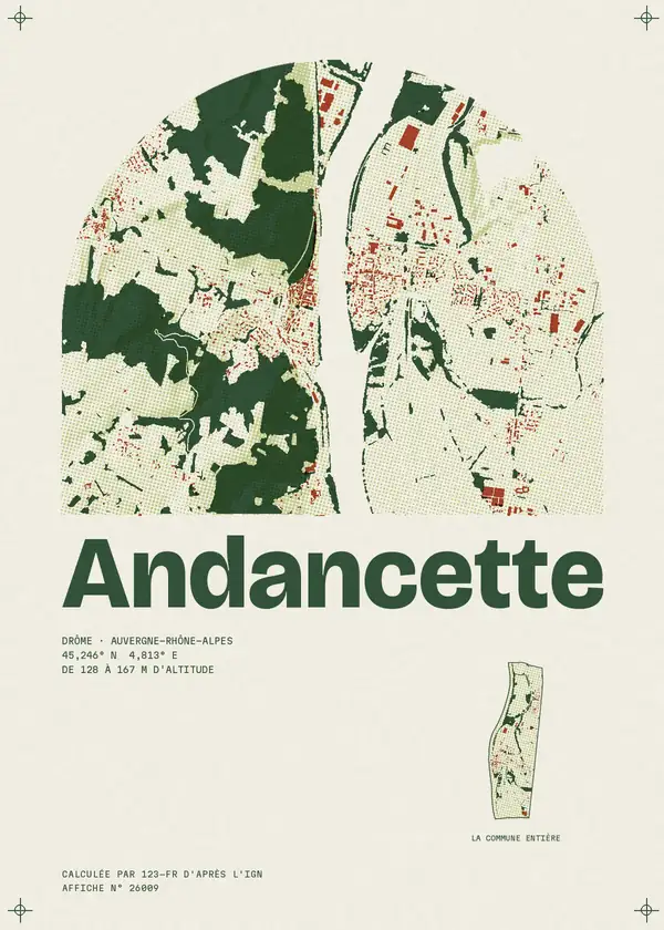 Affiche de Andancette, calculée par 123-fr d'après l'IGN