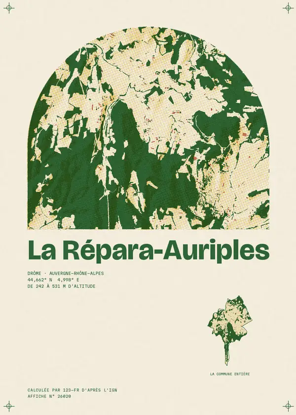 Affiche de La Répara-Auriples, calculée par 123-fr d'après l'IGN