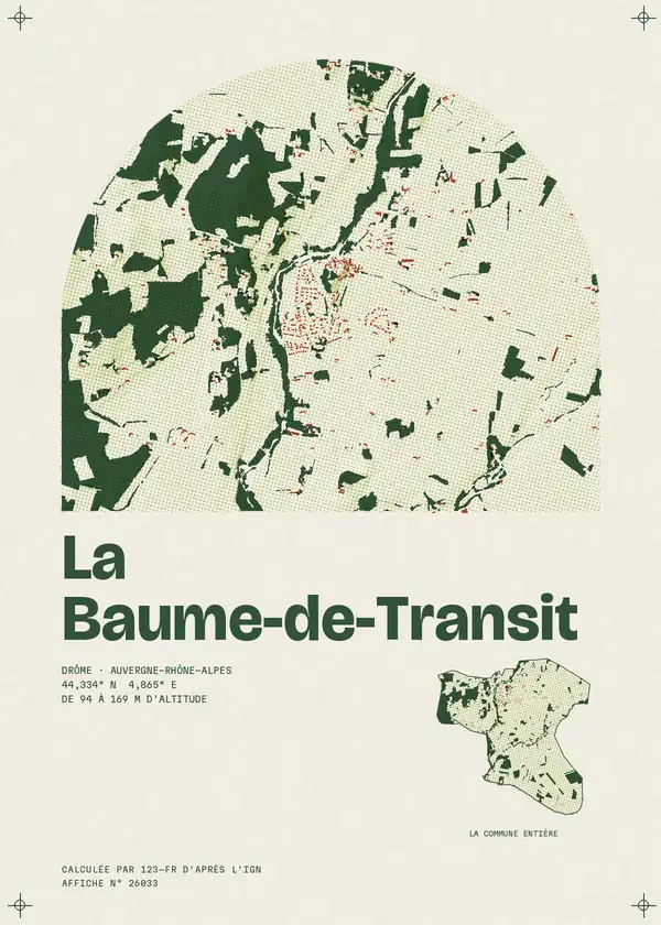 Affiche de La Baume-de-Transit, calculée par 123-fr d'après l'IGN