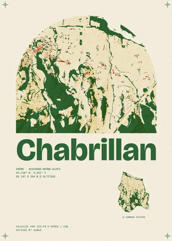 Affiche de Chabrillan, calculée par 123-fr d'après l'IGN