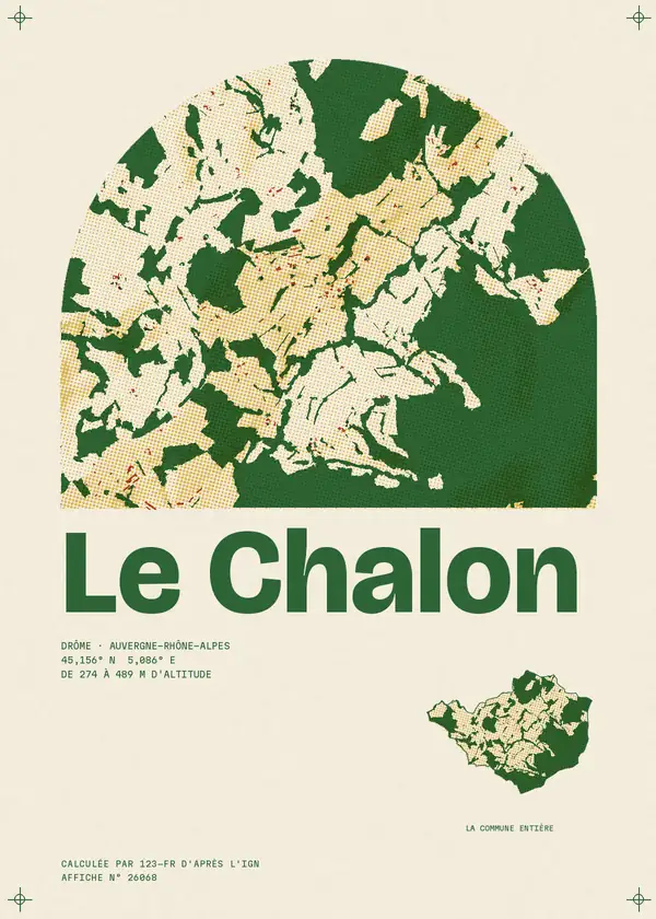 Affiche de Le Chalon, calculée par 123-fr d'après l'IGN