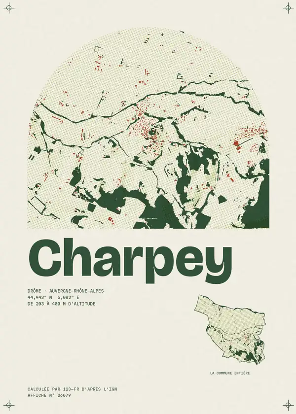Affiche de Charpey, calculée par 123-fr d'après l'IGN