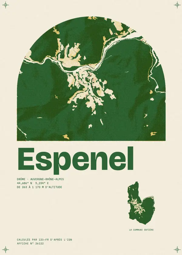 Affiche de Espenel, calculée par 123-fr d'après l'IGN