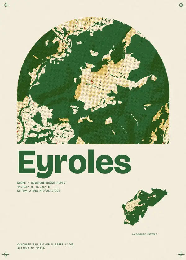 Affiche de Eyroles, calculée par 123-fr d'après l'IGN