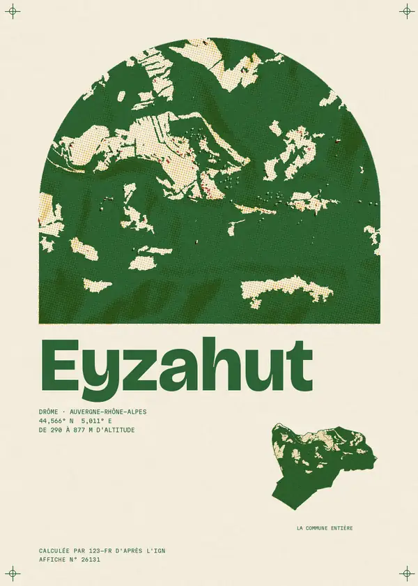Affiche de Eyzahut, calculée par 123-fr d'après l'IGN