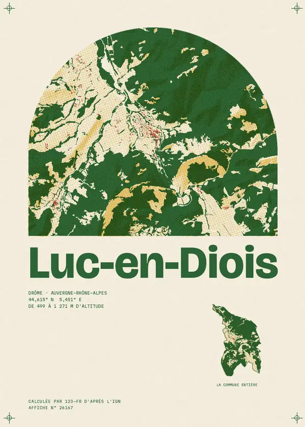 Affiche de Luc-en-Diois, calculée par 123-fr d'après l'IGN